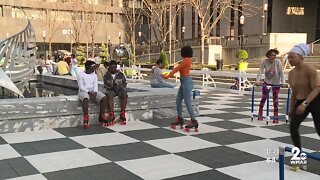 Pop-up skating event held in downtown Baltimore to attract more to the area