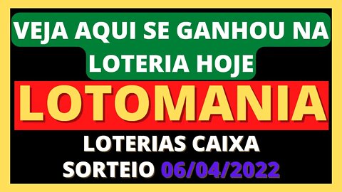 [RESULTADO] Lotomania 06/04/2022 - Concurso 2296 #loterias