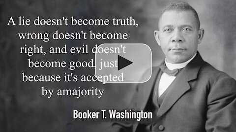 A dose of wisdom from Booker T Washington