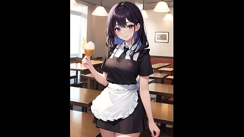 AI Lookbook Anime Beauty - Sexy Dutiful Daughter is a Restaurant Waitress Girl