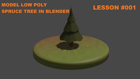 How To Model A Spruce Tree In Blender [Lesson 001 Blender Low Poly]