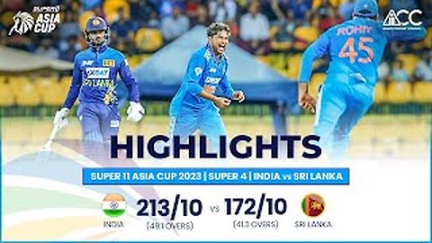 Super 11 Asia cup 2023 ||India vs sari Lanka match highlights