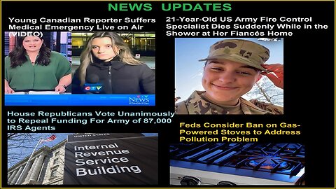 HR Votes Repeal IRS Agents Funding /21 Yr Old Army Specialist Dies Suddenly/Reporter Falls iIll Live