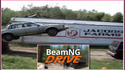 launching cars off a ramp in BEAMNG DRIVE