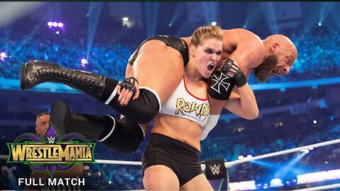 FULL MATCH - Ronda Rousey & Kurt Angle vs. Triple H & Stephanie: WrestleMania 34