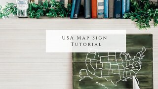 USA Map Sign Tutorial