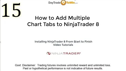 NInjaTrader 8 How To Add Multiple Tabs Video Tutorials Part 15