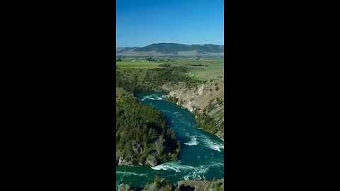 Epic river flowing deep in Montana