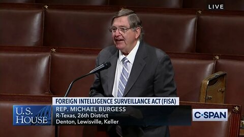 Dr. Burgess' floor remarks on FISA reauthorization.