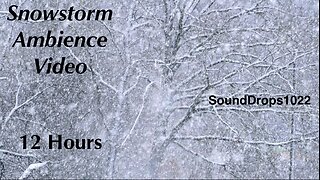 12-Hour Snowy Night: Relaxing Sounds