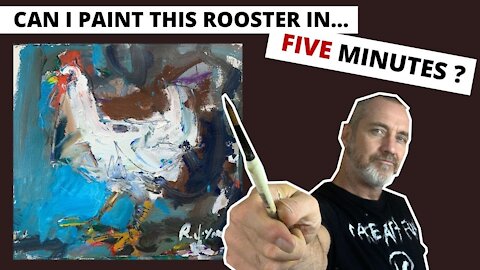 How to paint abstract rooster with acrylics