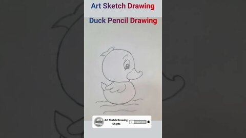 Pencil Drawing Easy Duck Shorts 3 #duckdrawing #shortvideos