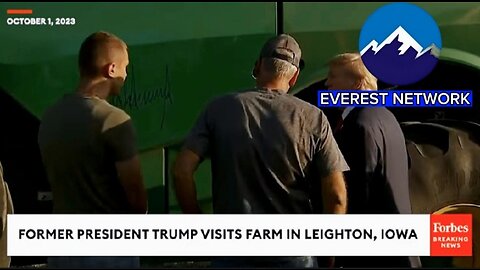 WATCH: Trump Visits Farm In Leighton, Iowa, Signs John Deere Combine