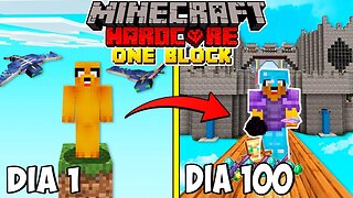 SOBREVIVÍ 100 DÍAS en UN BLOQUE de MINECRAFT HARDCORE 😱🌎 MIKECRACK