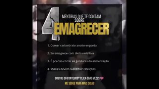 4 MENTIRAS QUE TE CONTAM SOBRE EMAGRECER #Shorts