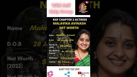 🔥KGF Chapter 2- Actress Malavika Avinash Net Worth🔥#shorts🔥#wildselfhelpgroup🔥26 April 2022🔥