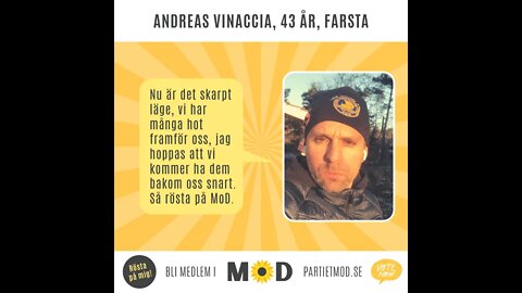Andreas Vinaccia, 43 år, lärare, Farsta | Riksdagskandidat MoD