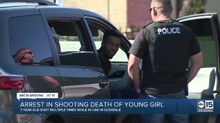 Arrest made after a 7-year-old girl was shot and killed in a drive-by
