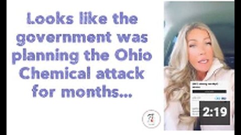 Looks like the government was planning the Ohio Chemical attack for months...