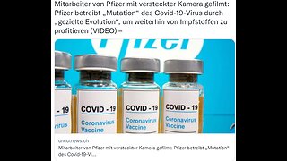 Pfizer Exposed For Exploring "Mutating" COVID-19 Virus For New Vaccines Via 'Directed Evolution'