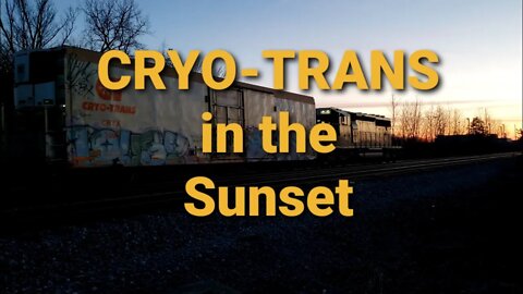Cryo trans rail cars in the sunset