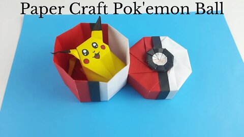How To Make Pokémon Ball (Poke' Ball) - Easy DIY Paper Crafts