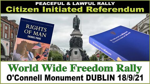 Pat Green - Citizen Initiated Referendum - World Wide Freedom Rally - Sat 18th September - DUBLIN