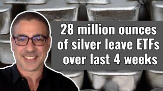 28 million ounces of silver leave ETFs over last 4 weeks