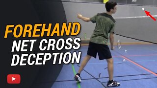 Badminton Tips and Tricks - Forehand Net Cross Deception featuring Camilo Borst