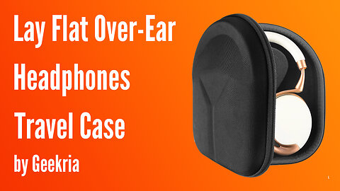 Lay Flat Over-Ear Headphones Travel Case, Hard Shell Headset Carrying Case | Geekria