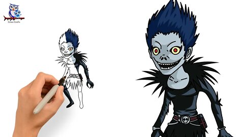 How to Draw Ryuk Death Note Manga - Tutorial