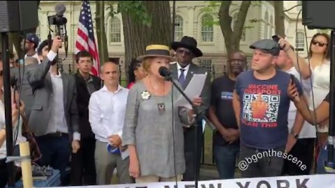 Holocaust survivor at NYC protest: It started with humiliation, discrimination, extermination