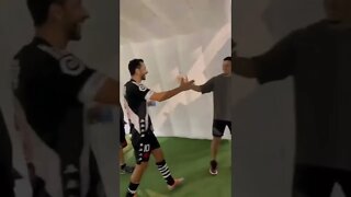 Paulinho reencontrando Nenê - Vasco 2x0 Brusque - São Januário