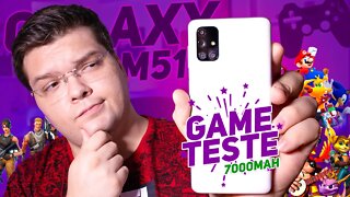 Galaxy M51 - SMARTPHONE GAMER com POWERBANK Embutido! Teste em Jogos!!