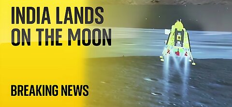 BREAKING: India lands a spacecraft on the moon's south pole #India #MoonLanding #Moon