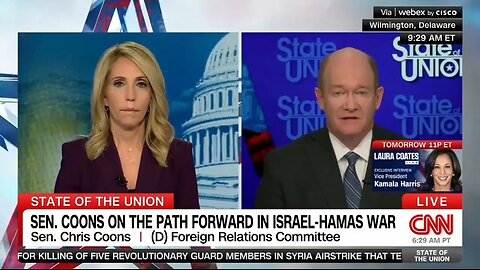 Sen Chris Coons: 2 State Solution Is The Right Path For Israel