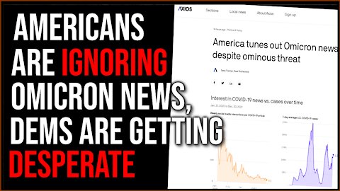 Americans Are Ignoring Omicron, Democrats Are Getting DESPERATE