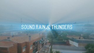 SOUND RAIN and THUNDER ⛈⚡️ Full hd ⛲️relaxing ASMR