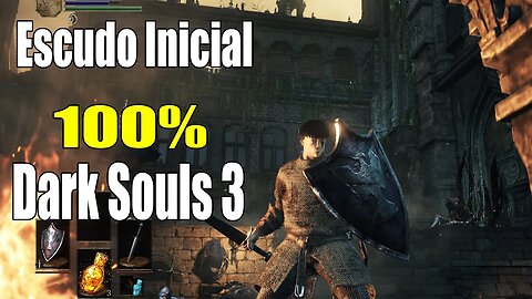 Escudo inicial dark souls 3 100% de defesa escudo de gota