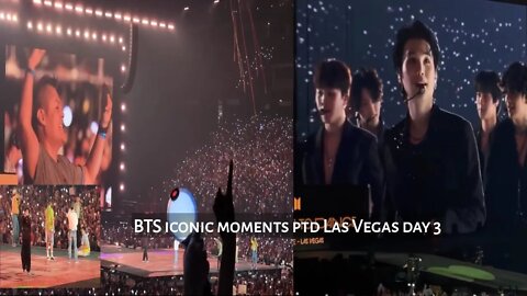 BTS iconic moments PTD las vegas concert day 3 - V gentleman make some noise+ cute & funny 😂 moments