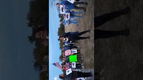 The Rally against the Floyd Bennett Field #migrantshelter at the Entrance 10/25/23 #migrantcrisis