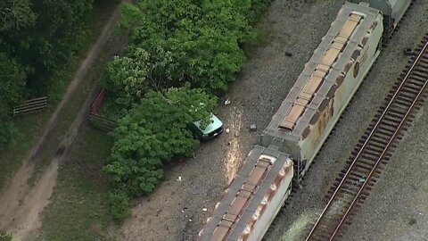 Web Extra: Aerials of train and truck collision in Pasco County