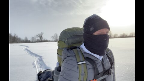 Testing some backpacking gear in a snowstorm