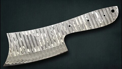 Cleaver Knife Hand Forged San Mai Damascus Steel Cleaver Blank Blade for knife maker enthusiast