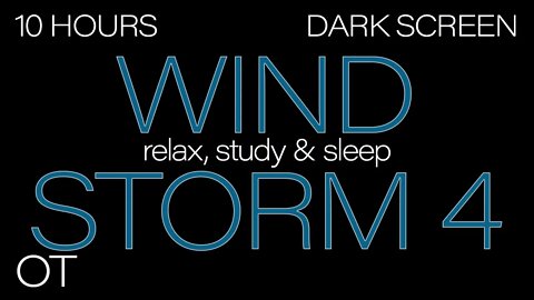 HOWLING WIND Sounds for Sleeping| Relaxing| Study| BLACK SCREEN| Real Storm Sounds| SLEEP SOUNDS v4