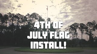 Fourth of July Flag Pole Install! 30' telescopic flagpole
