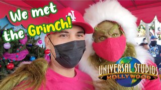 Meeting The Grinch Grinchmas at Universal Studios Hollywood Grinchmas 2021 Grinchmas Universal