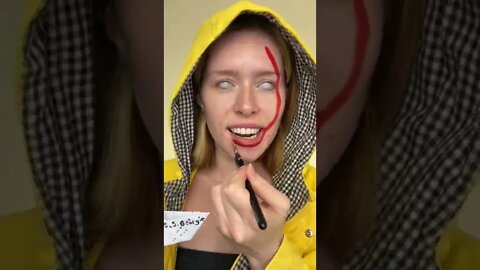 Advance Clown makeup transformation #shorts #clown #clownmakeup #itmovie #zodiacsigns #zodiacmakeup