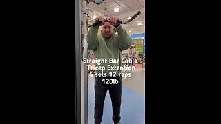 Straight Bar Cable Tricep Extention