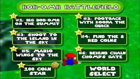 #1: Bob-Omb Battlefield Menu - Super Mario 64 Walkthrough